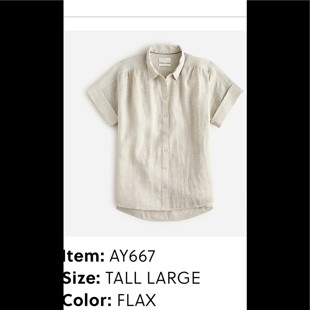 J crew linen shirt Tall Large